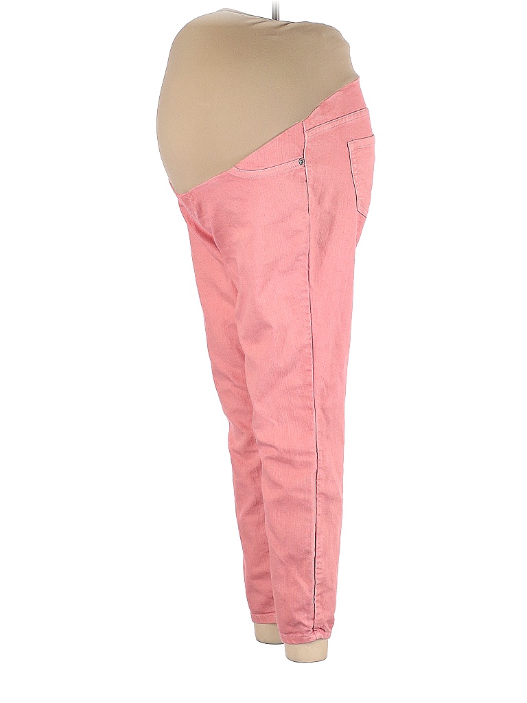 Motherhood Solid Colored Pink Jeans Size M (Maternity) - photo 1