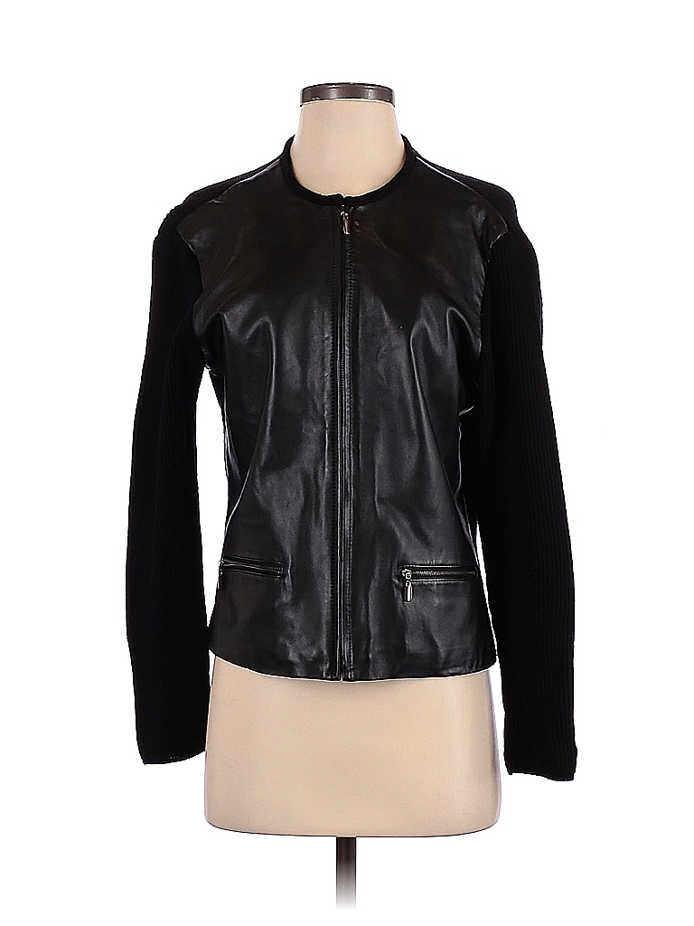 Coldwater Creek 100% Leather Solid Black Leather Jacket Size XS - 69% ...