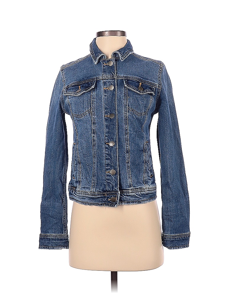 Universal Thread Solid Blue Denim Jacket Size XS - 59% off | thredUP