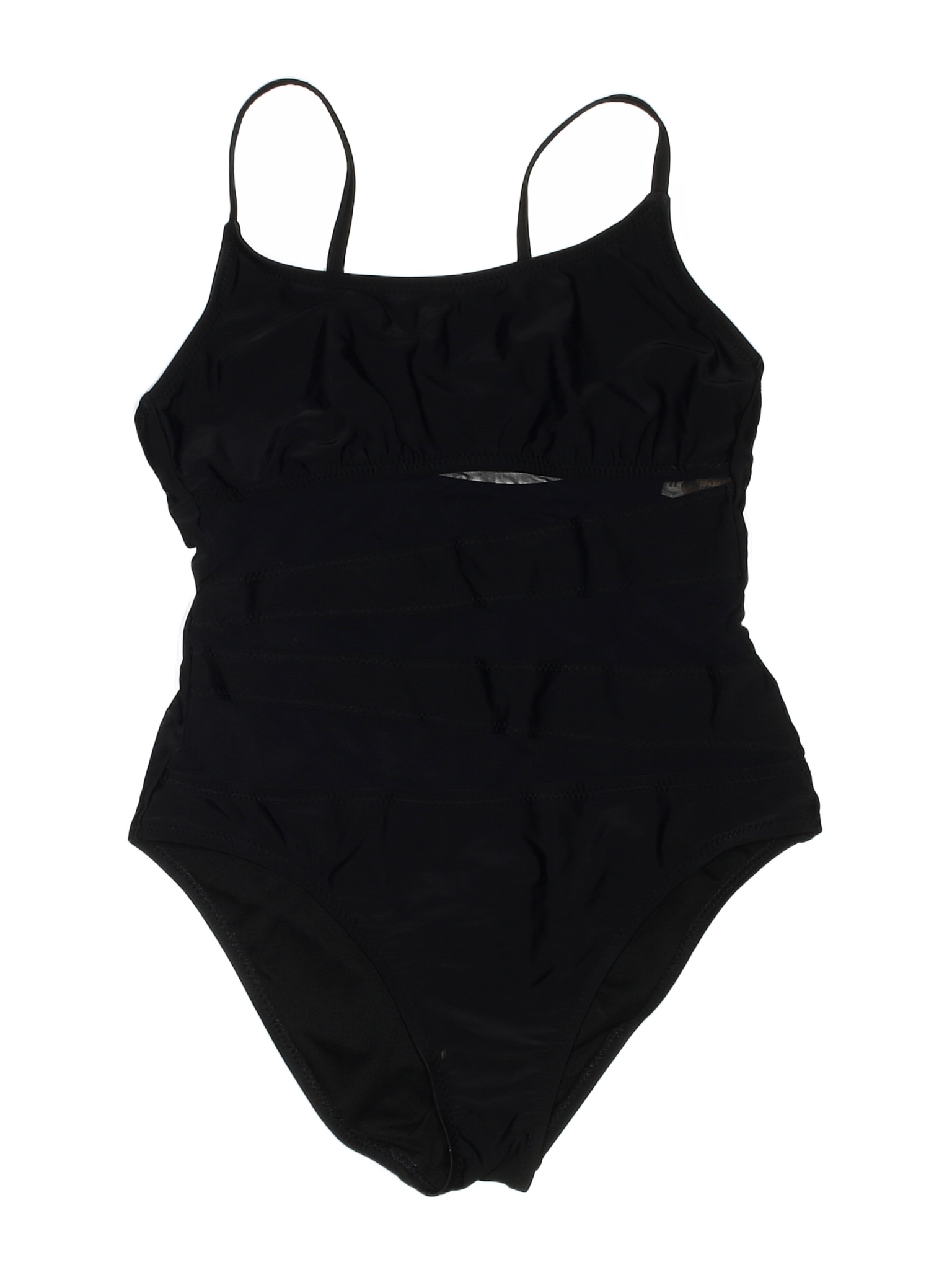 Shade & Shore Solid Black One Piece Swimsuit Size L - 52% off | thredUP
