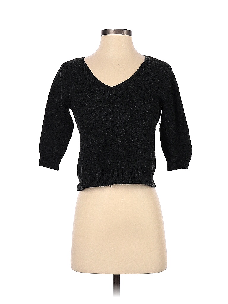Chelsea28 Color Block Solid Black Pullover Sweater Size M - photo 1