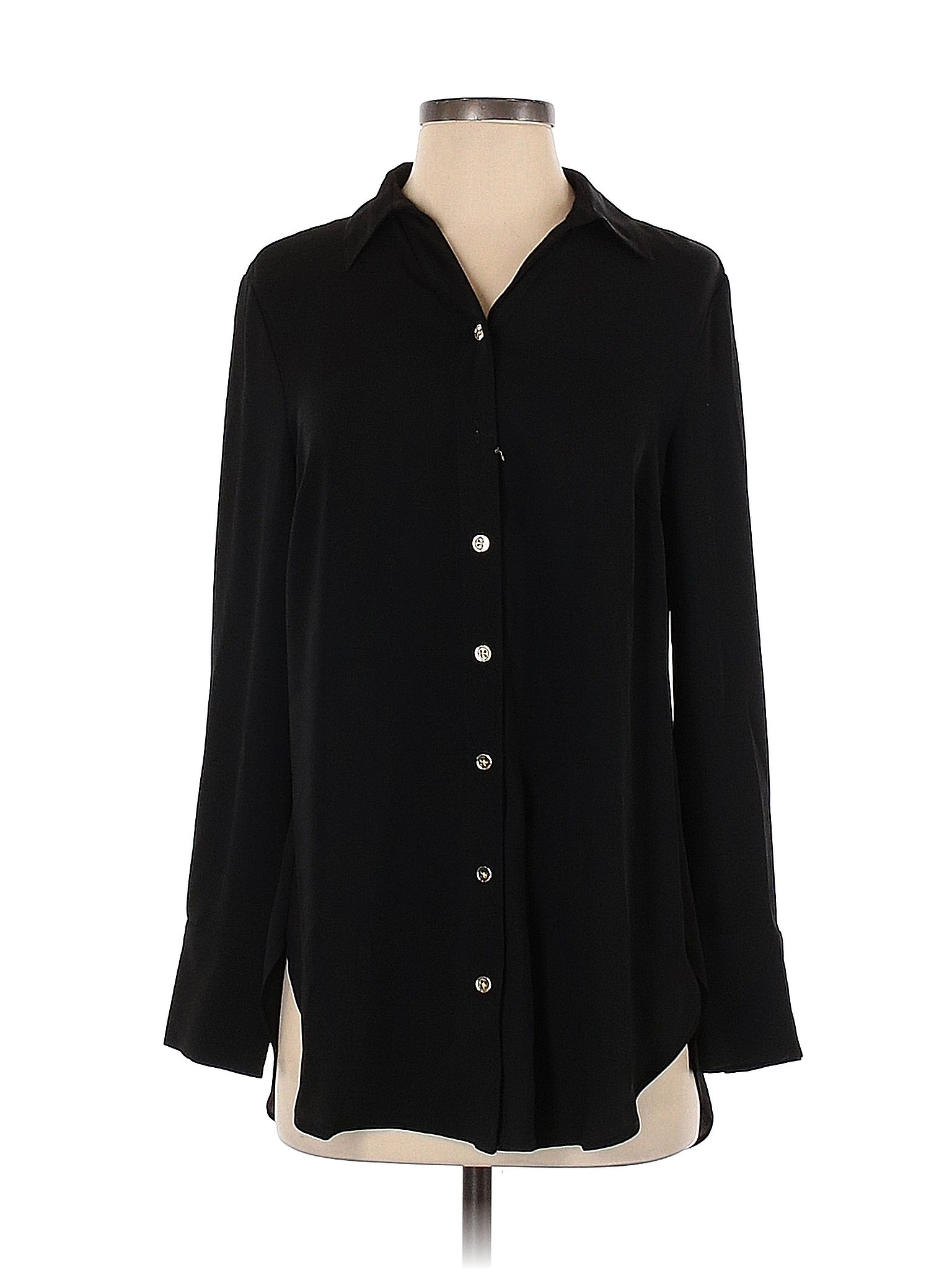 Chico's 100% Polyester Black Long Sleeve Blouse Size Sm (0) - 79% off ...