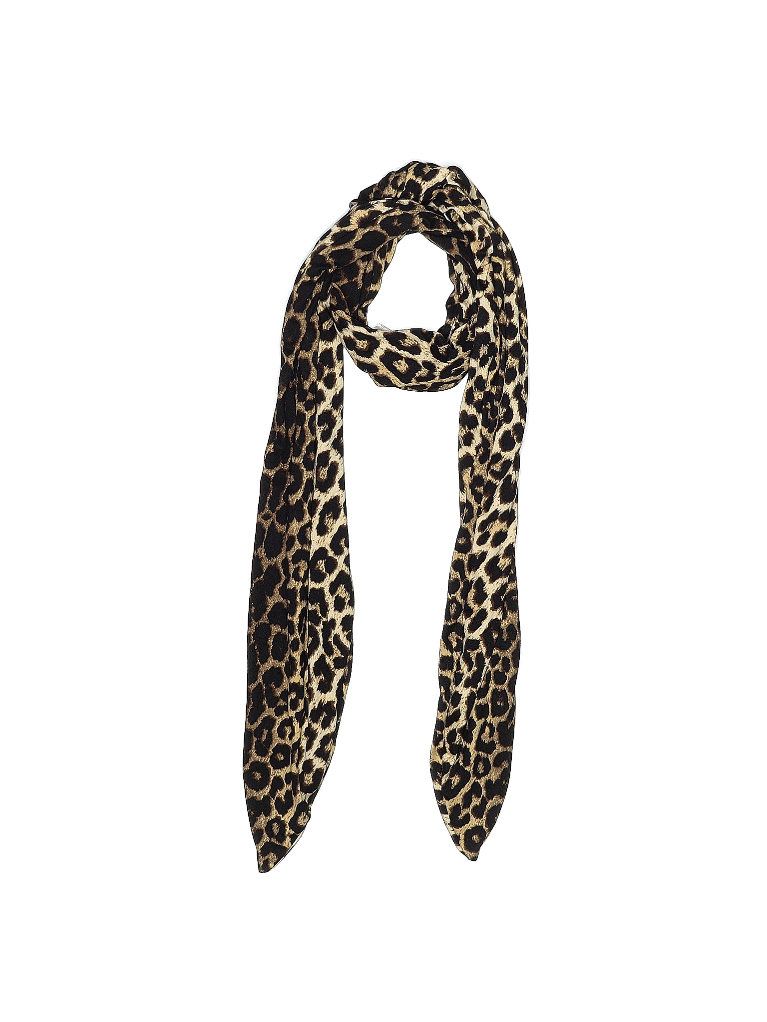 Shein Leopard Print Scarf, One-Size Leopard Print Multicolor Casual Fabric Polyester