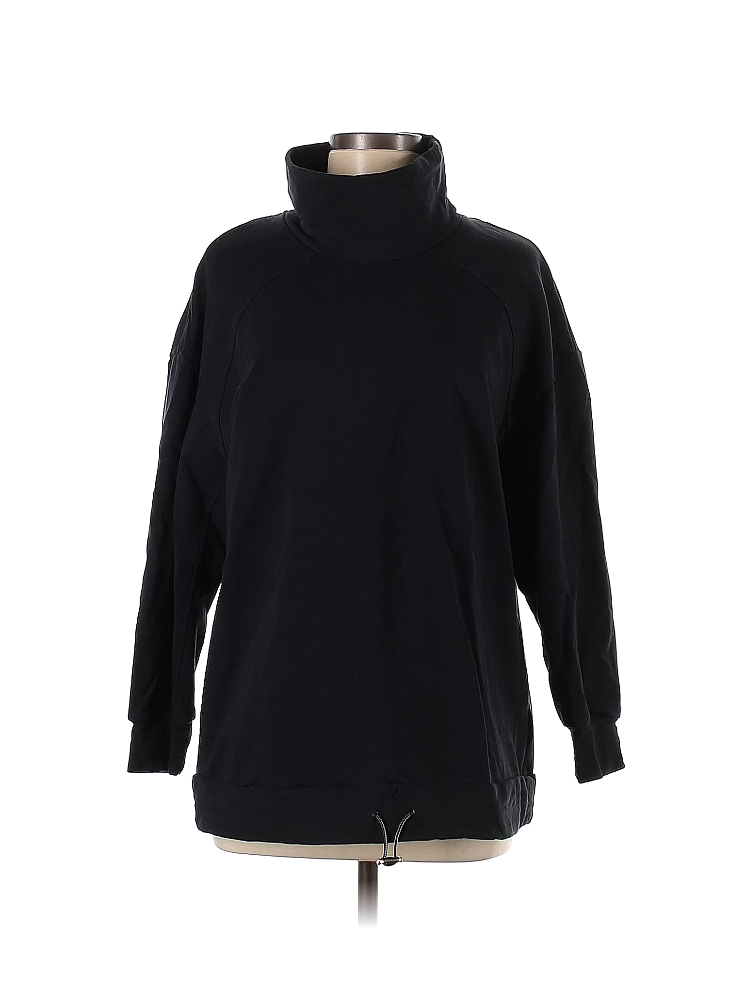 Varley Color Block Solid Black Turtleneck Sweater Size L - 77% off ...