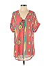 Emmelee 100% Polyester Pink Short Sleeve Blouse Size S - photo 1