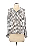 a.n.a. A New Approach 100% Polyester Gray Long Sleeve Blouse Size P (petite) - photo 1