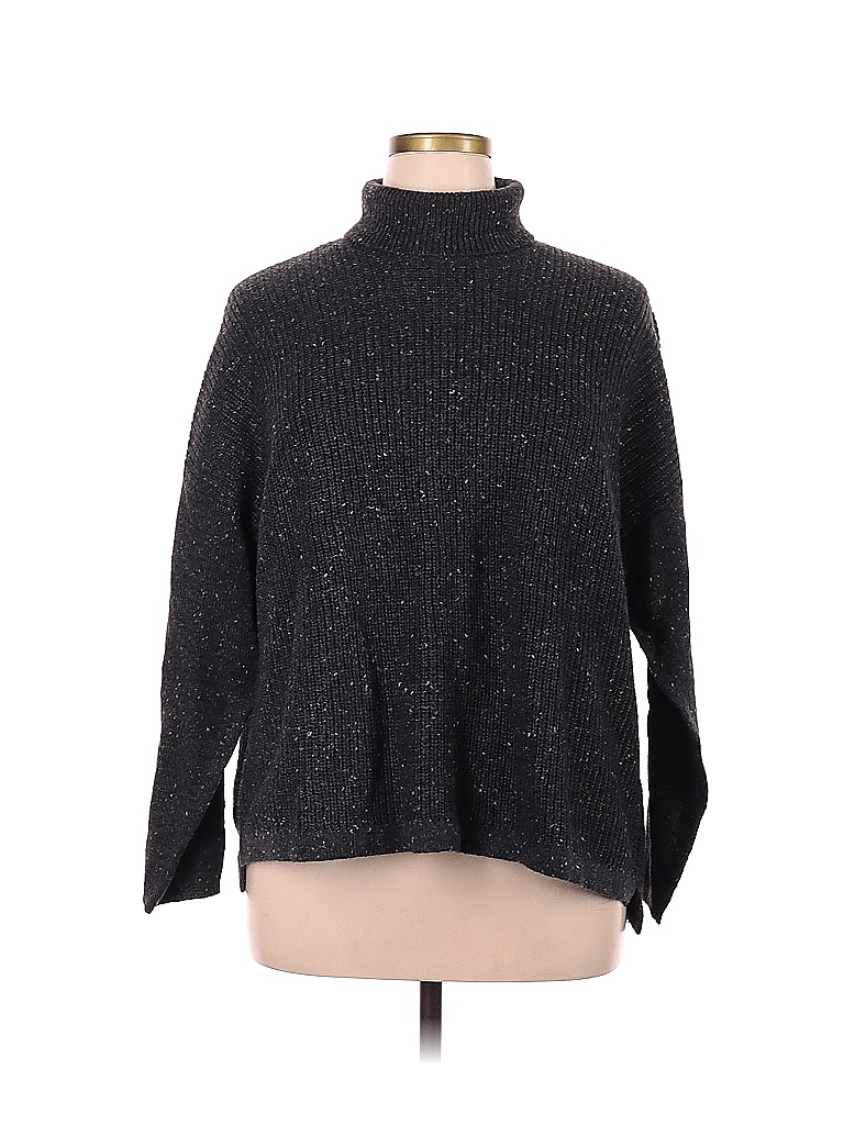 J.Jill Color Block Black Gray Turtleneck Sweater Size XL - 71% off ...