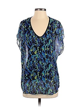 Blue Saks Fifth Avenue Short Sleeve Blouse (view 1)