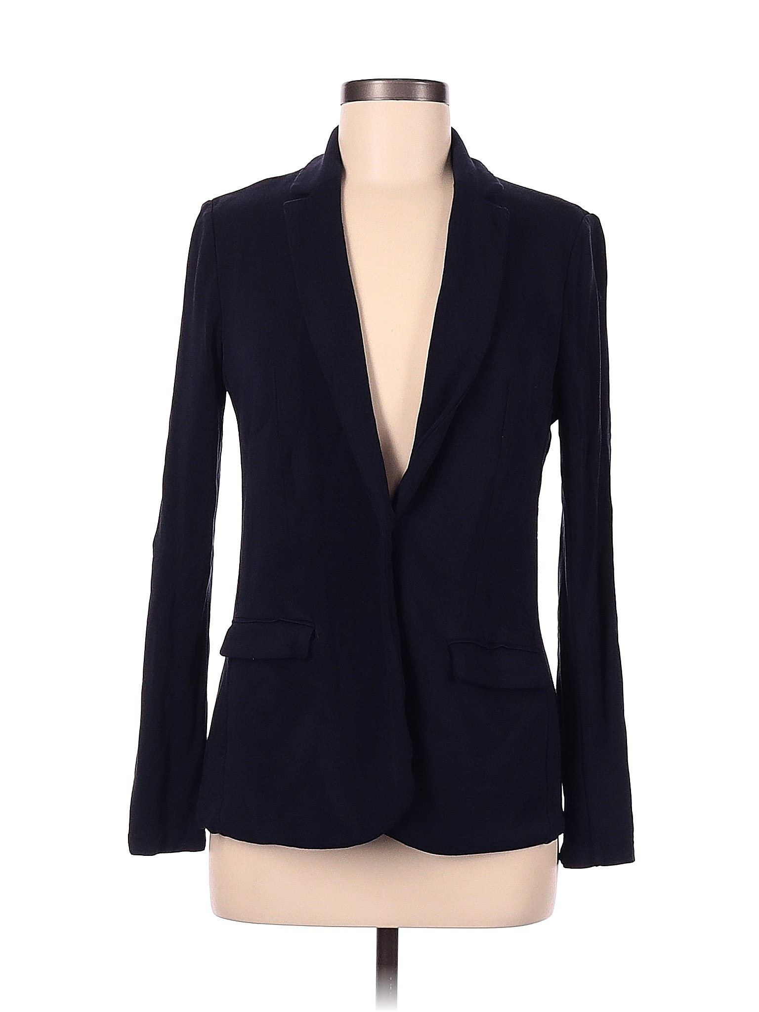 Magaschoni Solid Navy Blue Blazer Size M - 83% off | thredUP