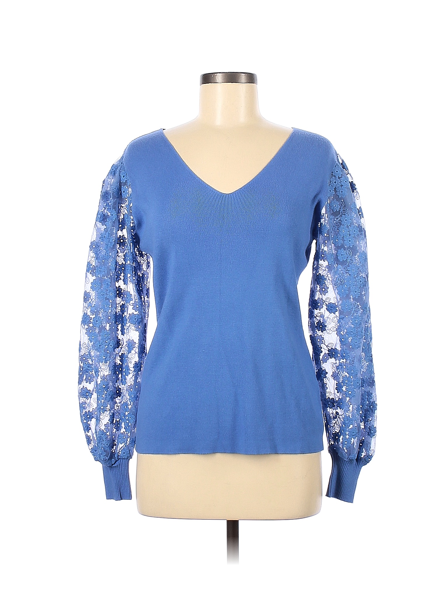 Sioni Color Block Blue Pullover Sweater Size M 76 Off ThredUP