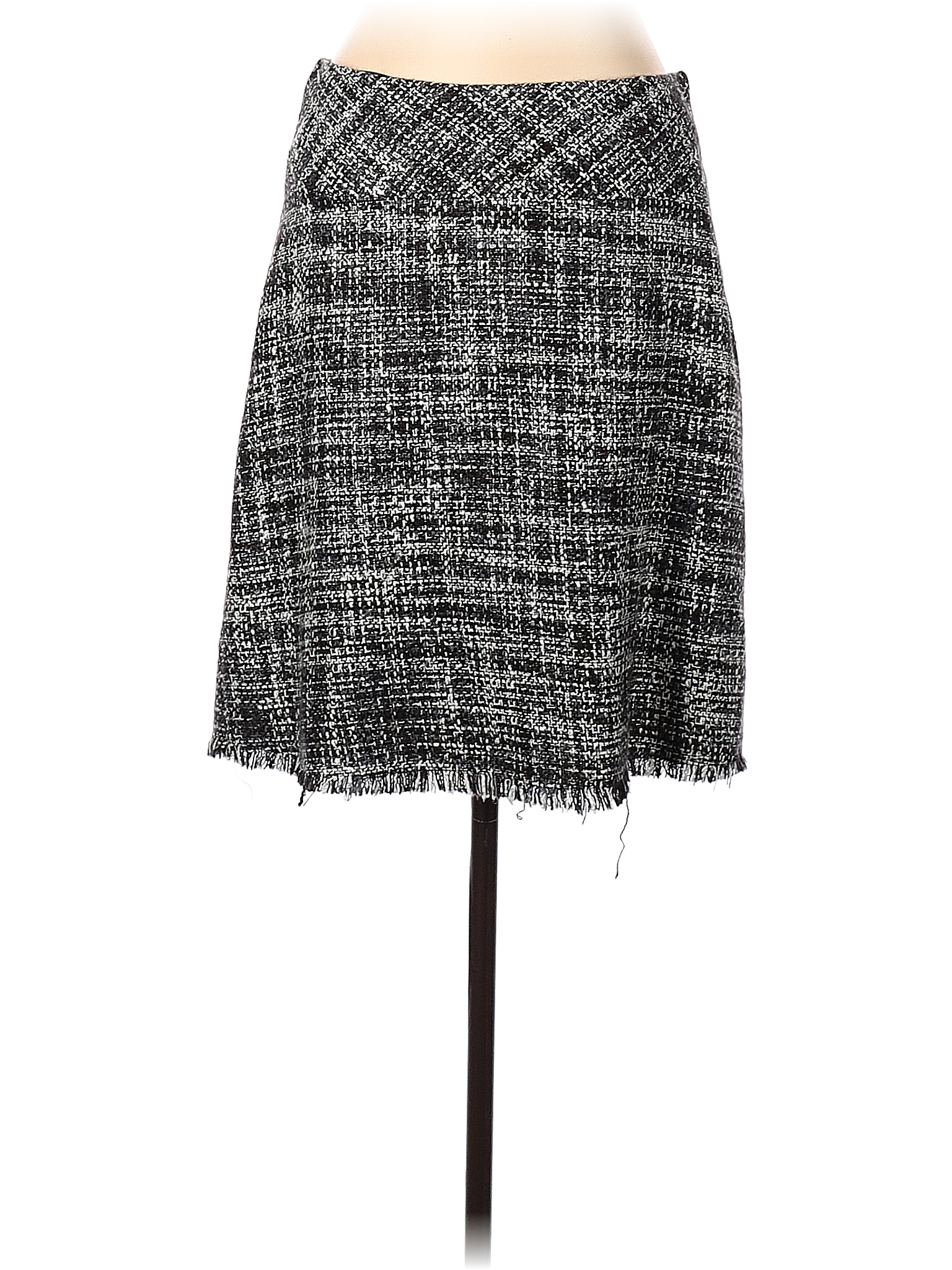 Newport News Tweed Marled Multi Color Black Casual Skirt Size 12 - 71% ...