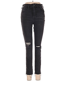 Madewell Petite Curvy High-Rise Skinny Jeans in Black Sea (view 1)