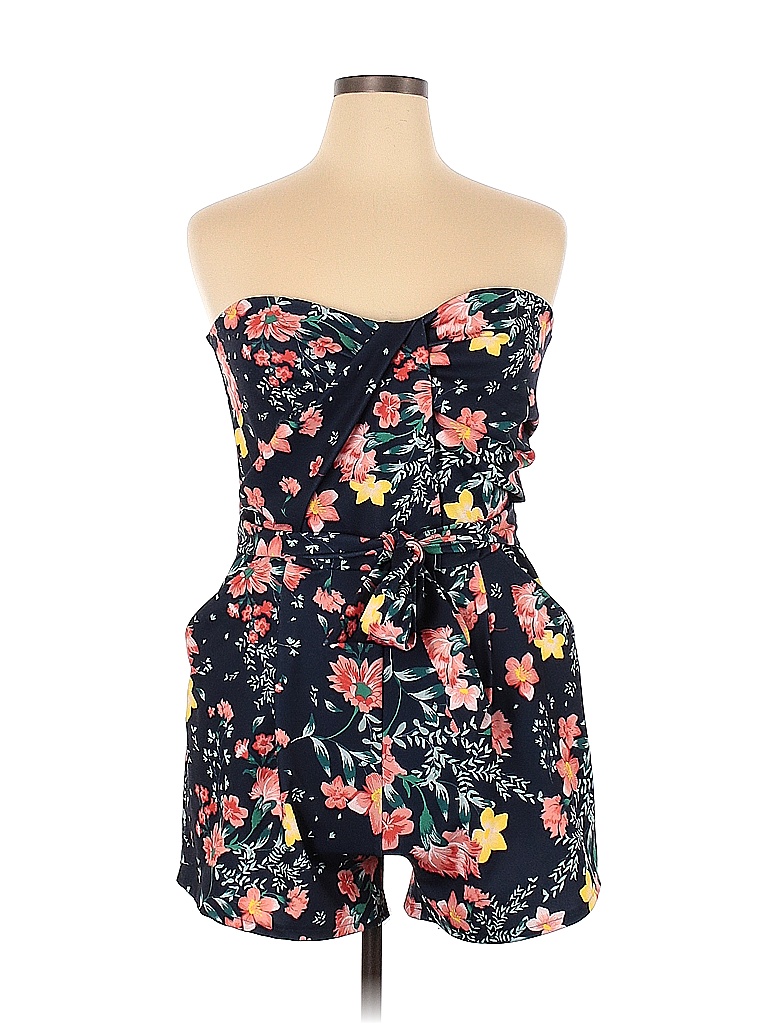 Great Jones Floral Blue Romper Size XL - 73% off | thredUP