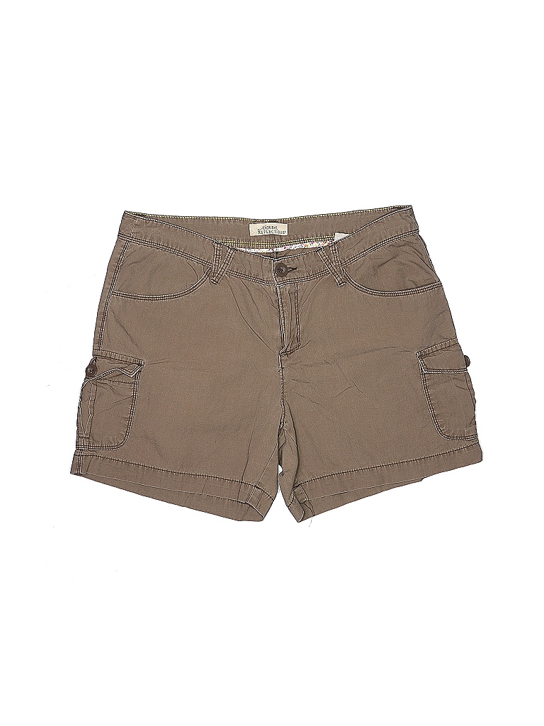 Natural Reflections 100 Cotton Solid Colored Tan Cargo Shorts Size 10