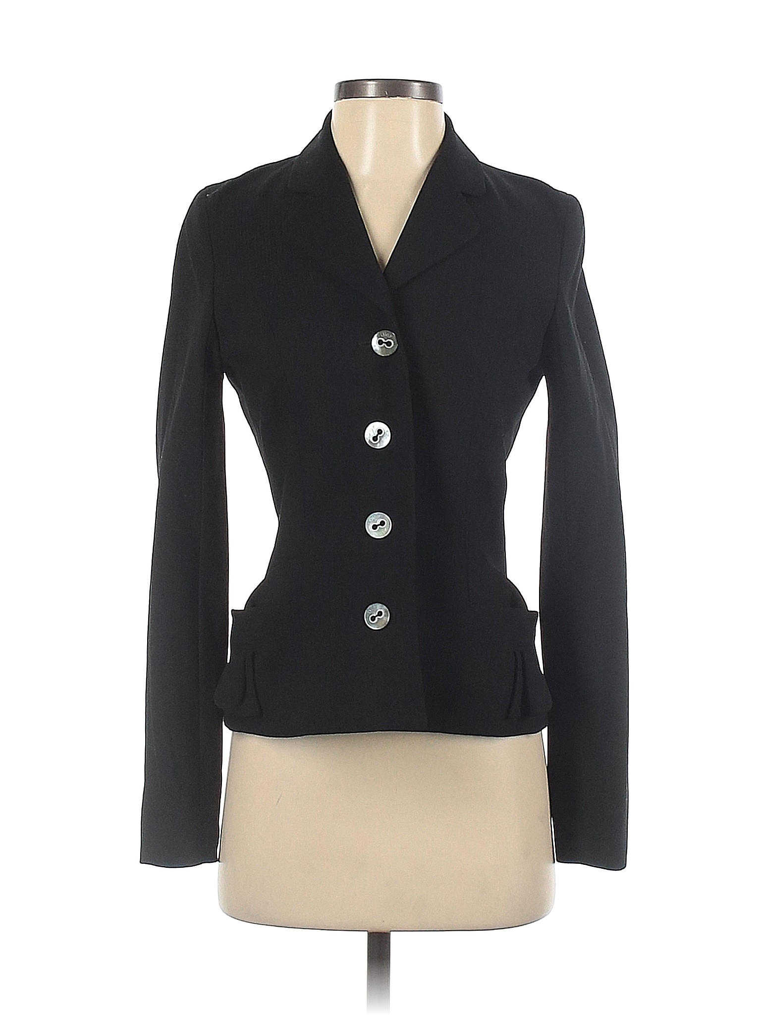 Christian Dior Solid Black Jacket Size 4 - 77% off | thredUP