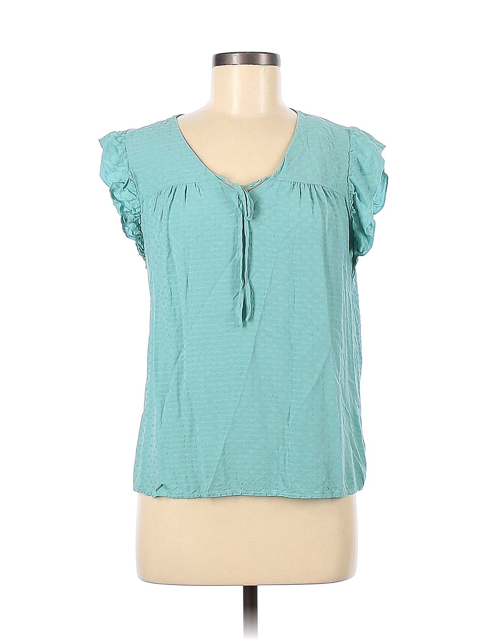 Lee Teal Blue Short Sleeve Blouse Size M - 73% off | ThredUp