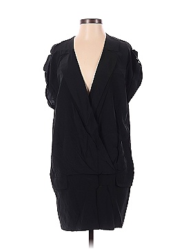 BCBGMAXAZRIA Short Sleeve Silk Top (view 1)