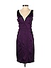 David Meister Solid Colored Purple Cocktail Dress Size 2 - photo 1