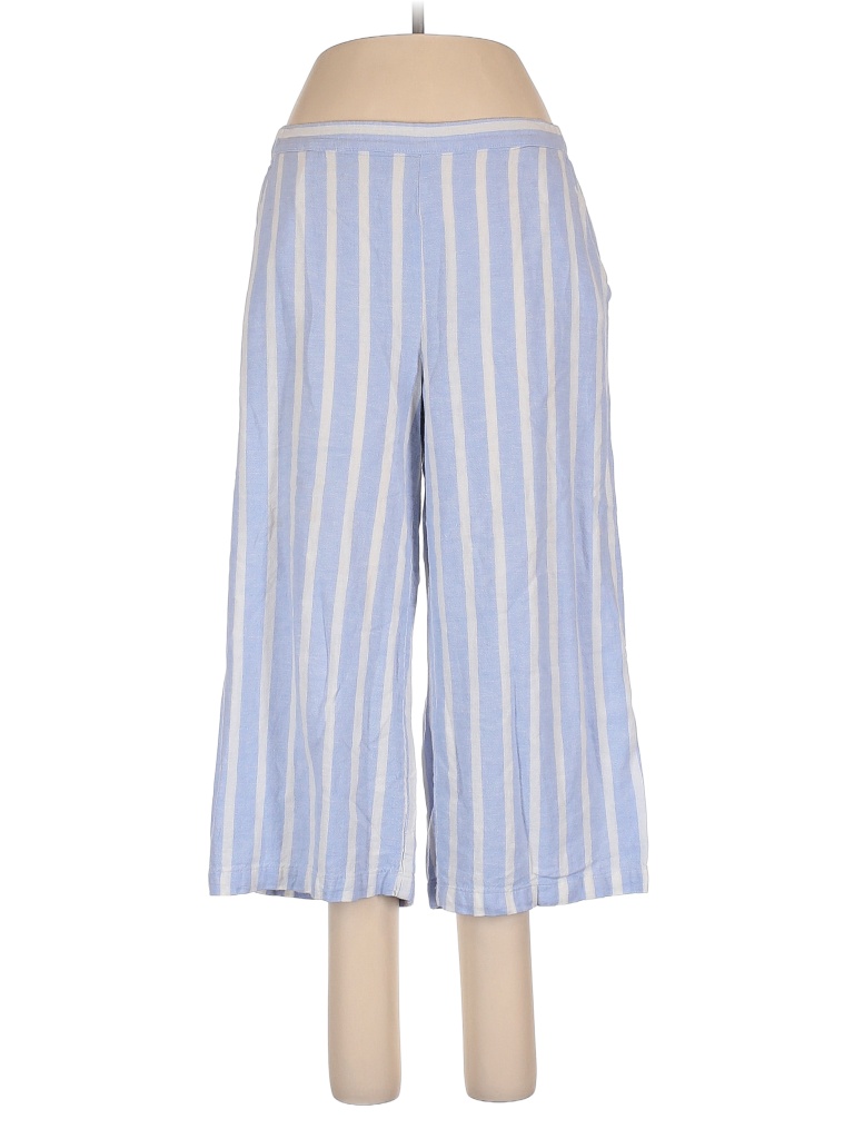 Ellen Tracy Stripes Blue Linen Pants Size M - 76% off | thredUP