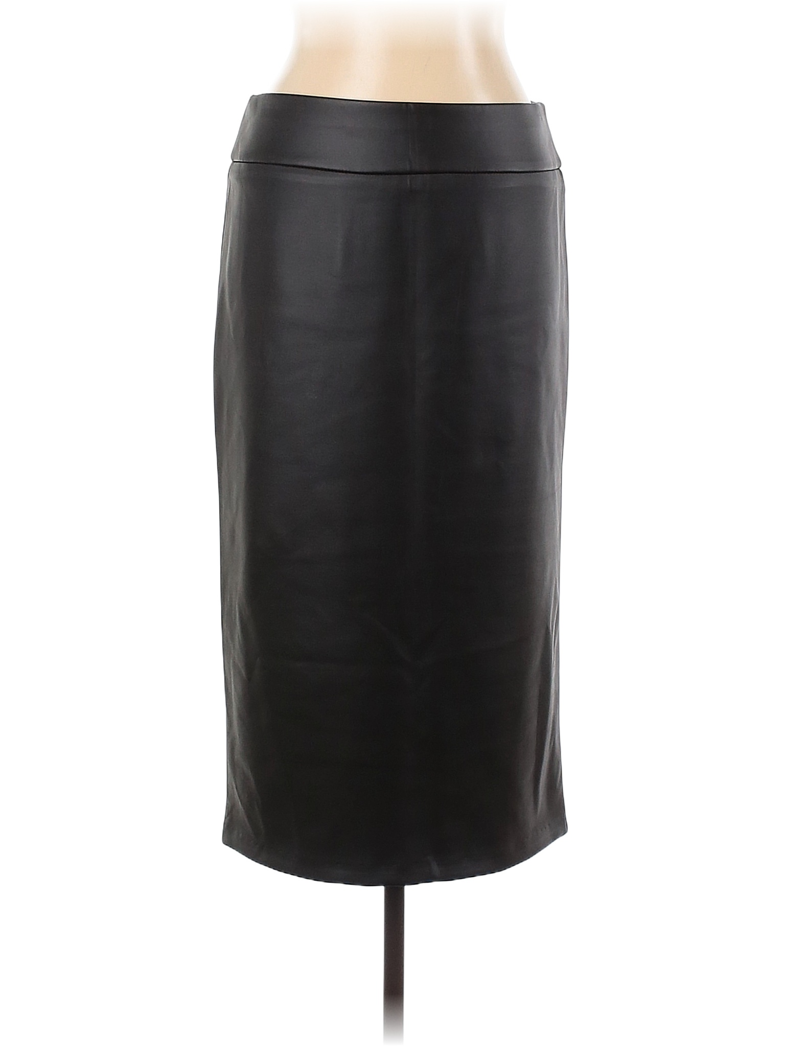 Ashley Stewart Solid Black Faux Leather Skirt Size 12 (Plus) - 66% off ...