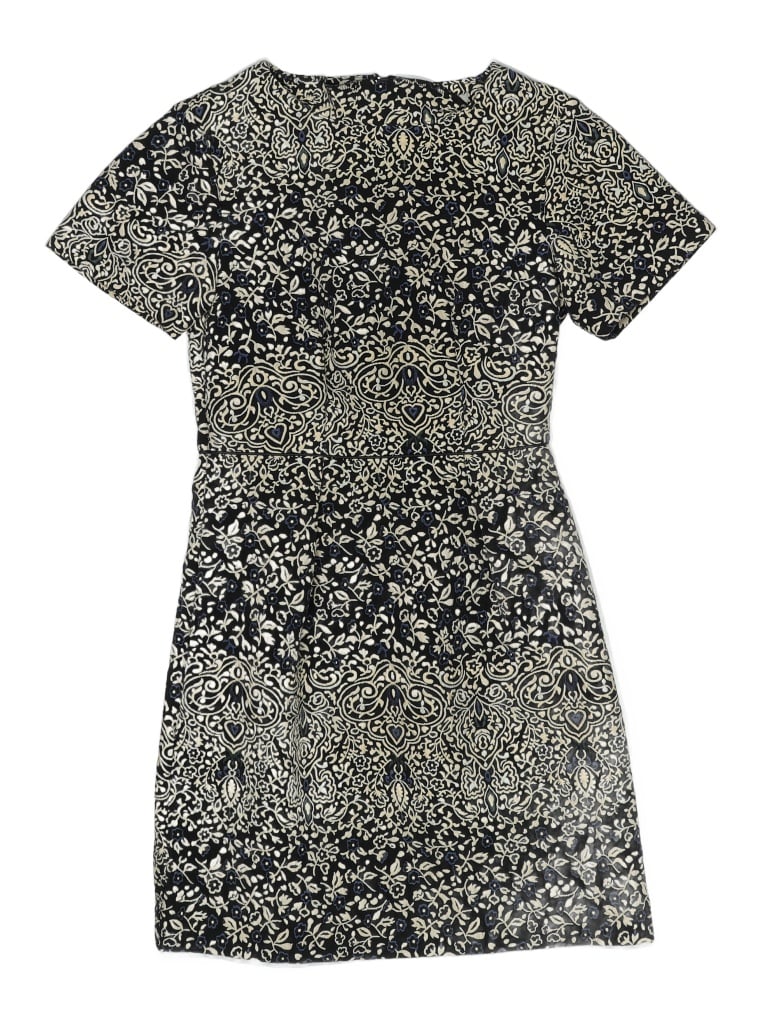 H&M Jacquard Snake Print Acid Wash Print Batik Brocade Animal Print Leopard Print Black Tan Casual Dress Size 2 - photo 1