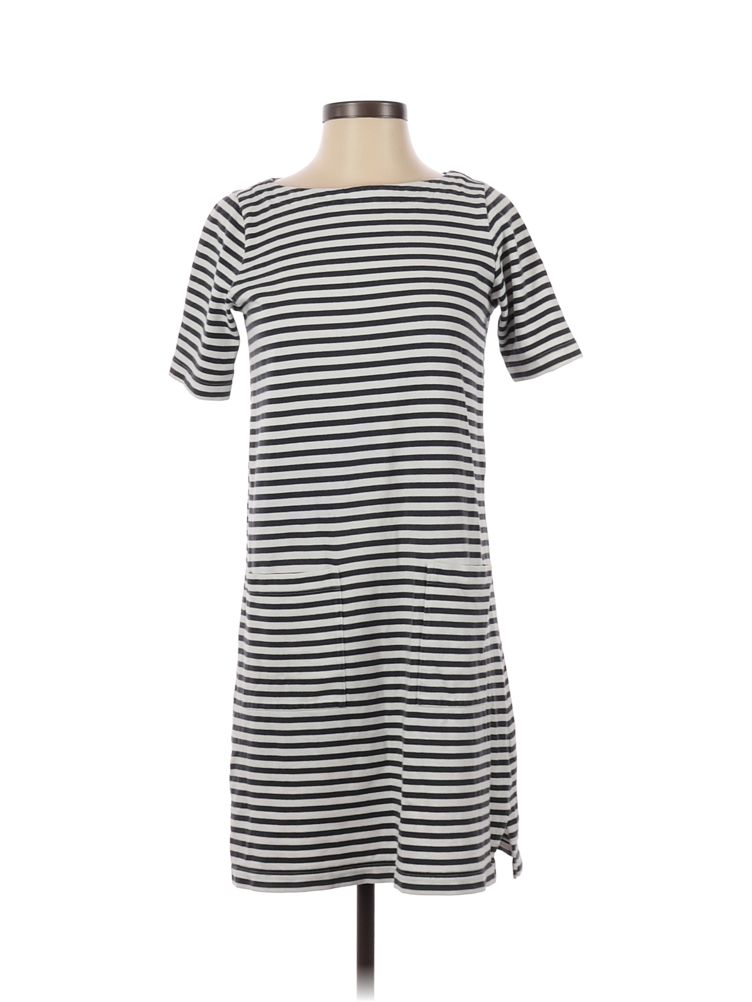 J.Jill 100% Cotton Stripes Multi Color White Casual Dress Size XS - 81% ...