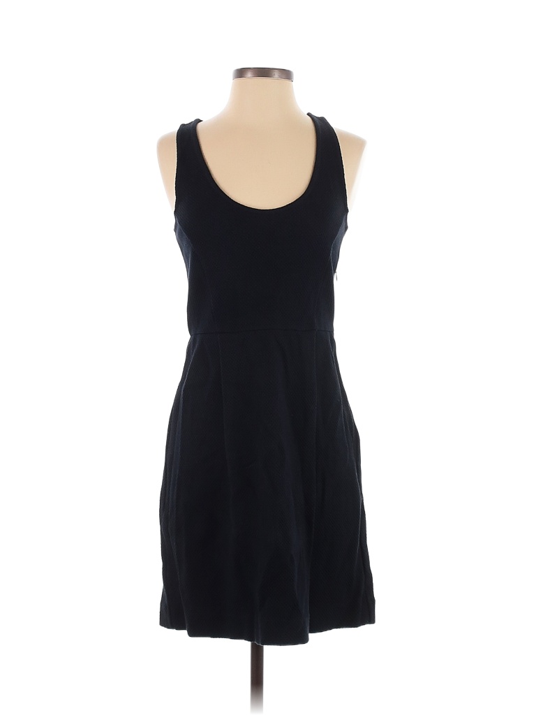 J.Crew Factory Store 100% Cotton Solid Black Casual Dress Size 2 - photo 1