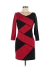 Sandra Darren Color Block Multi Color Red Casual Dress Size 6 - photo 1