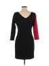 Sandra Darren Color Block Multi Color Red Casual Dress Size 6 - photo 2