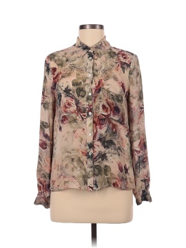Haute Hippie Long Sleeve Silk Top (view 1)