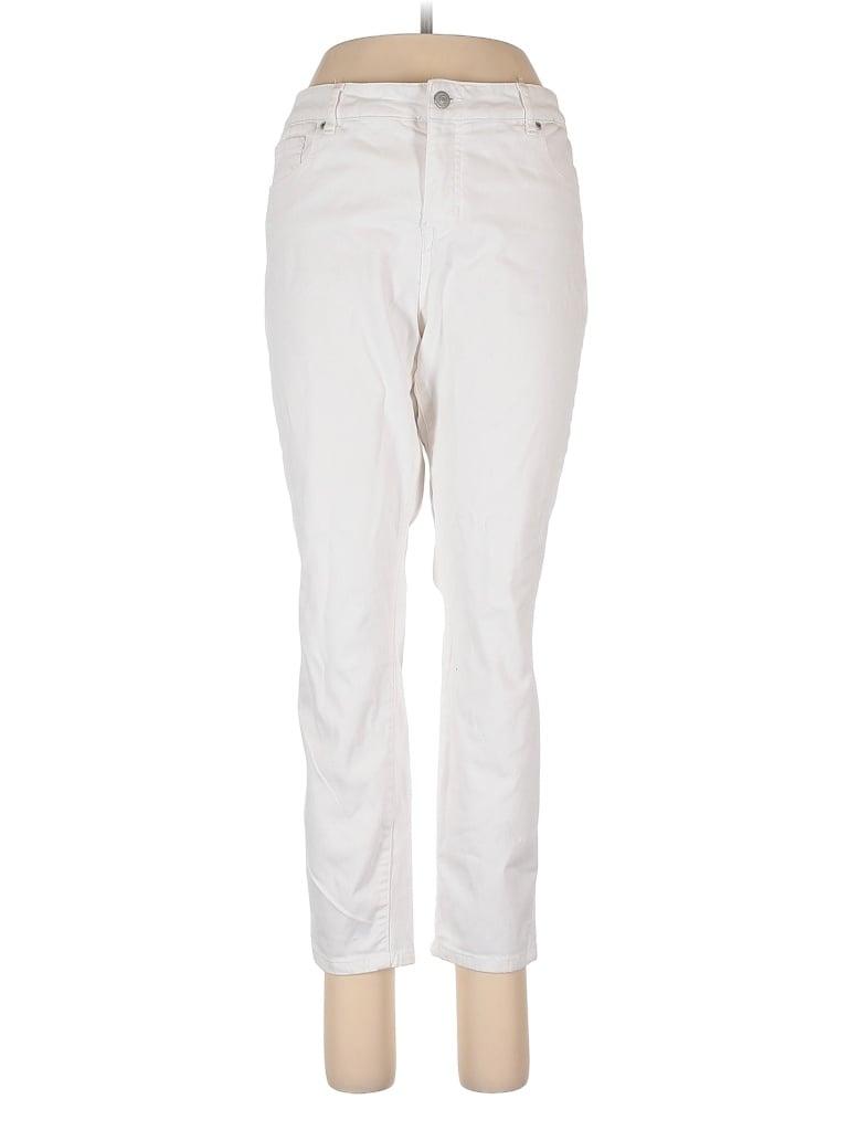 Miss Poured In blue Ivory White Jeans Size 14 - photo 1