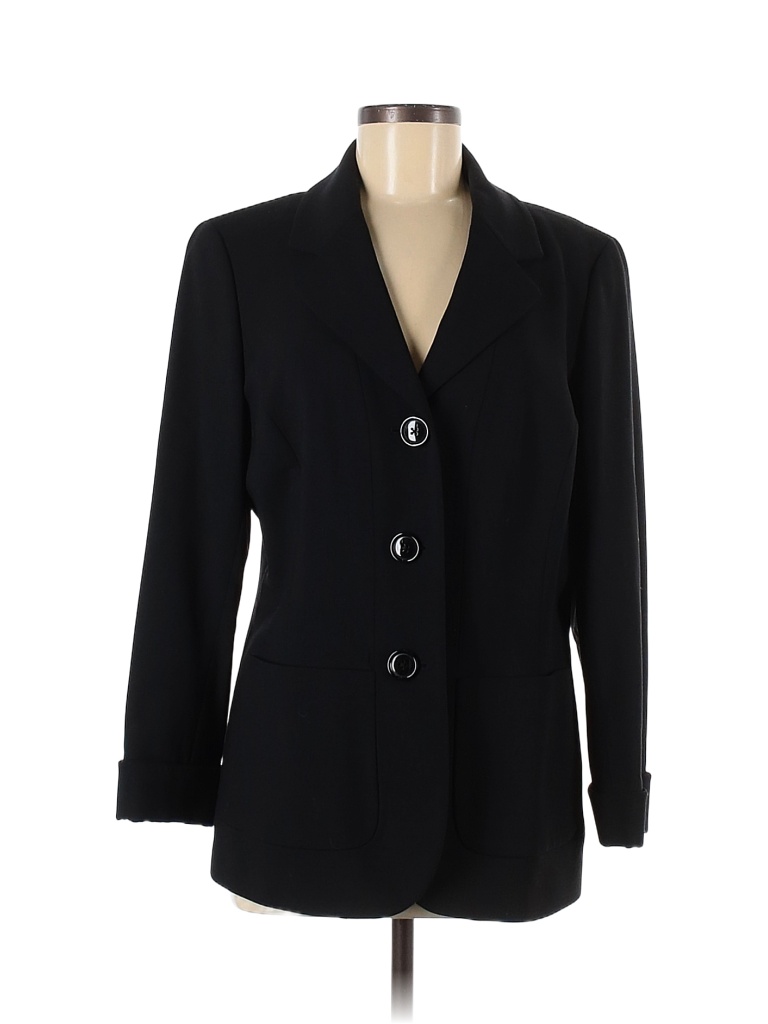 Dana Buchman Solid Black Wool Blazer Size 12 - 80% off | thredUP