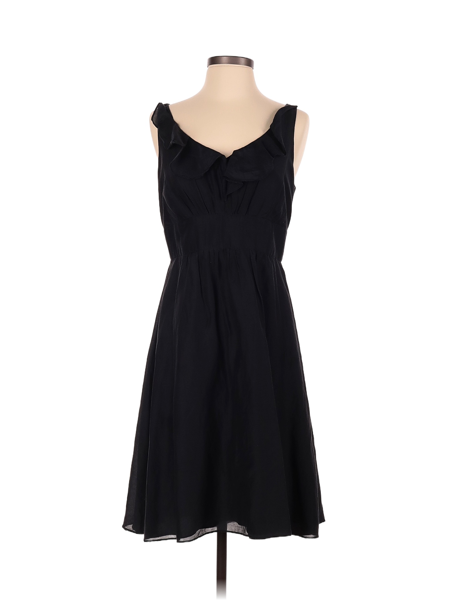 White House Black Market Solid Black Casual Dress Size 6 - 75% off ...