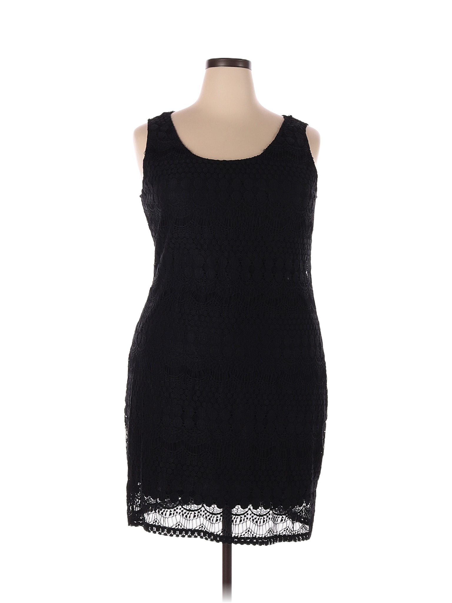 Tiana B. Solid Black Cocktail Dress Size XXL 71 off thredUP