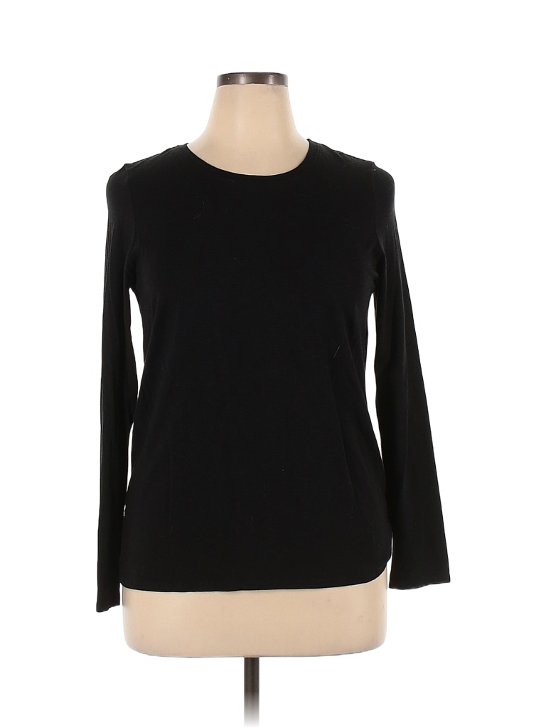 Sigrid Olsen Solid Black Long Sleeve T-Shirt Size XL - 84% off | thredUP