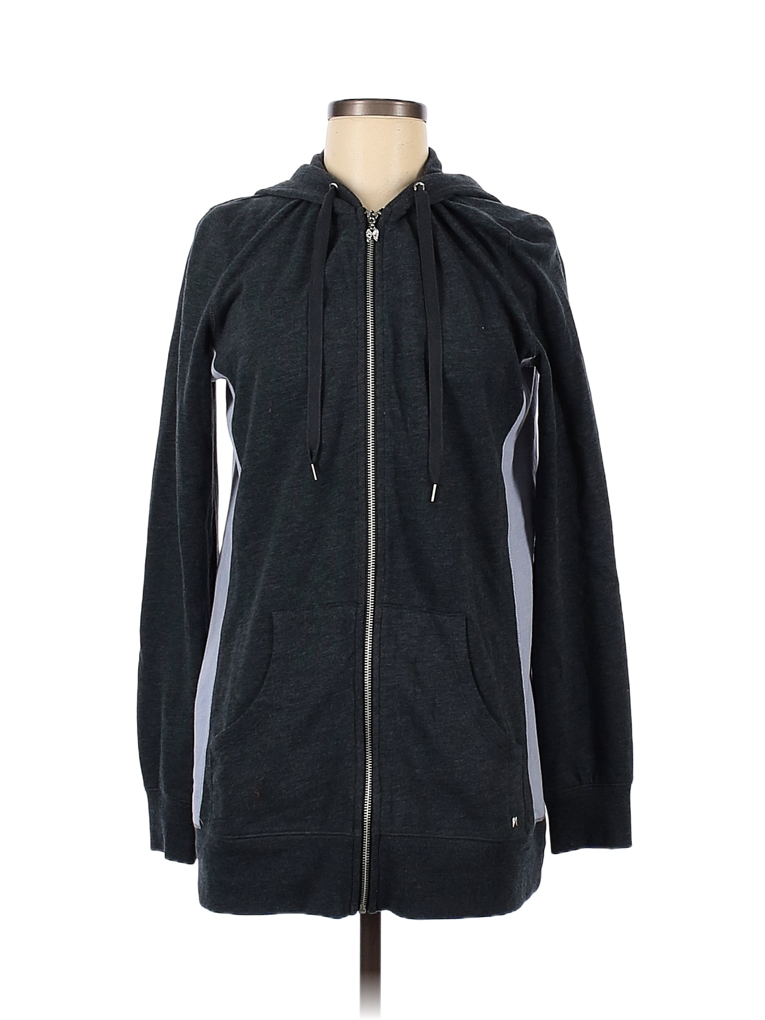 Victoria's Secret Solid Gray Zip Up Hoodie Size M 68 off thredUP