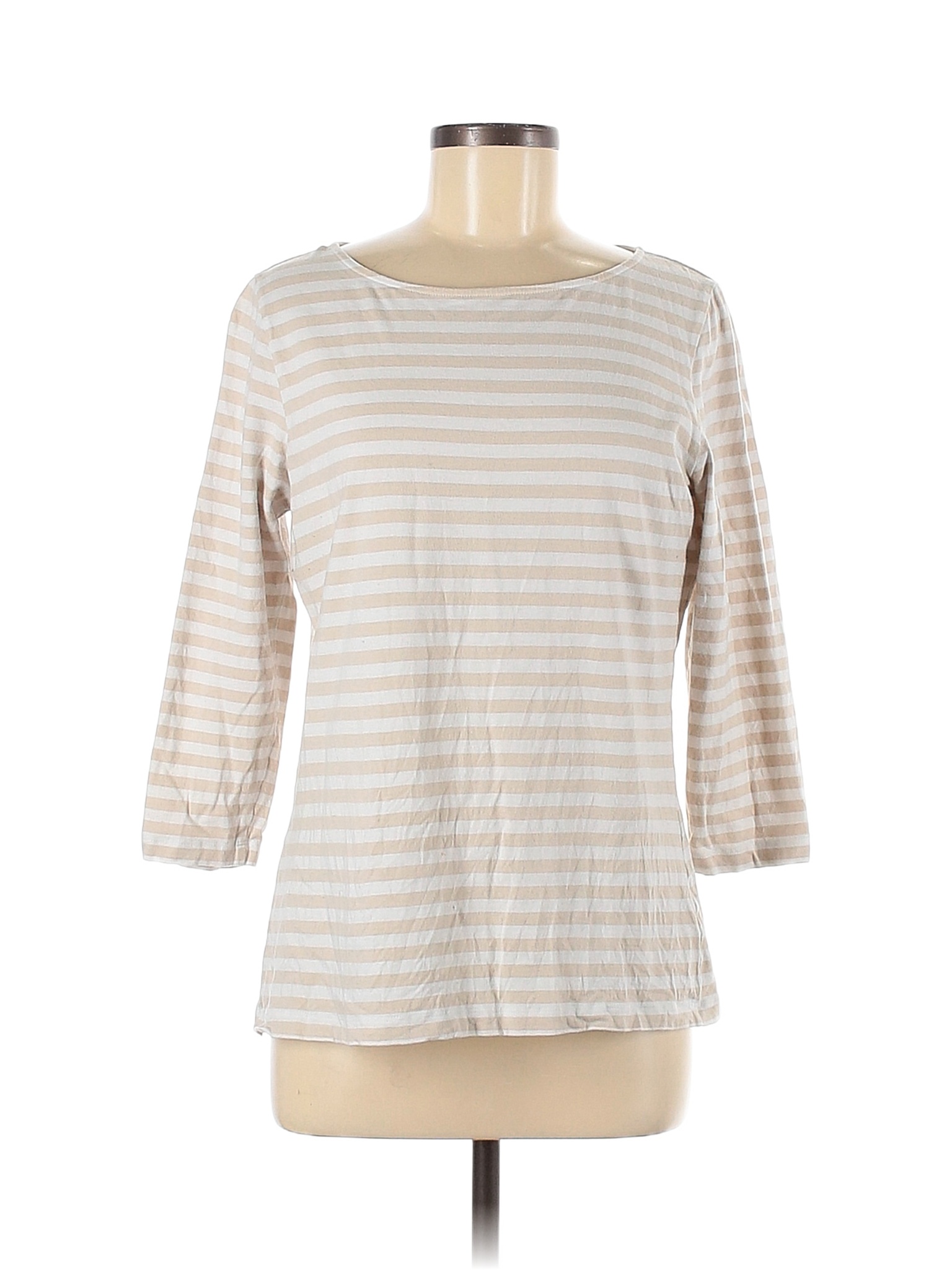 Chadwicks Stripes Colored Tan Long Sleeve Top Size L - 58% off | thredUP