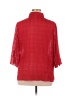 Cj Banks 100% Polyester Checkered-gingham Colored Red Long Sleeve Blouse Size 0X (Plus) - photo 2
