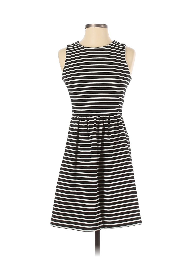 J.Crew Factory Store Stripes Black Casual Dress Size XXS - photo 1