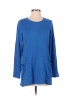 Susan Graver Solid Blue Sweatshirt Size S - photo 1