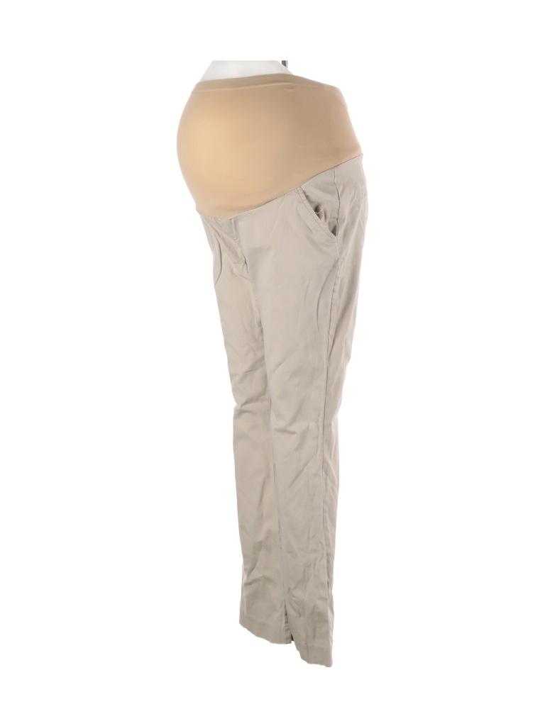 Oh Baby By Motherhood Solid Tan Casual Pants Size M (Maternity) - photo 1