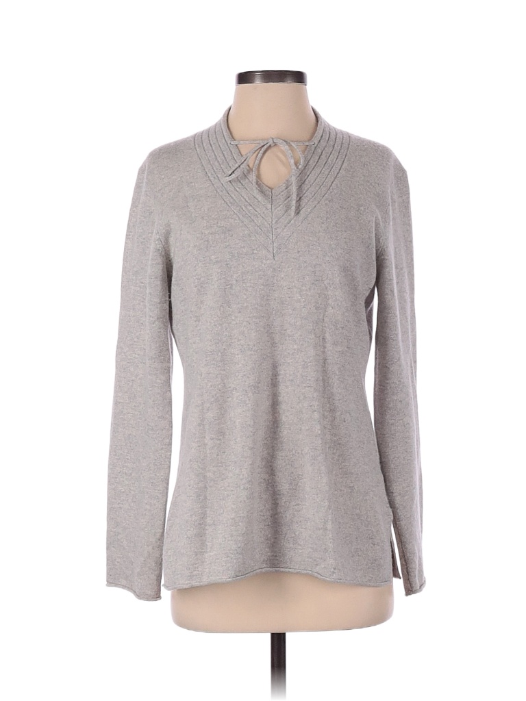 Sundance 100% Cashmere Color Block Gray Cashmere Pullover Sweater Size ...