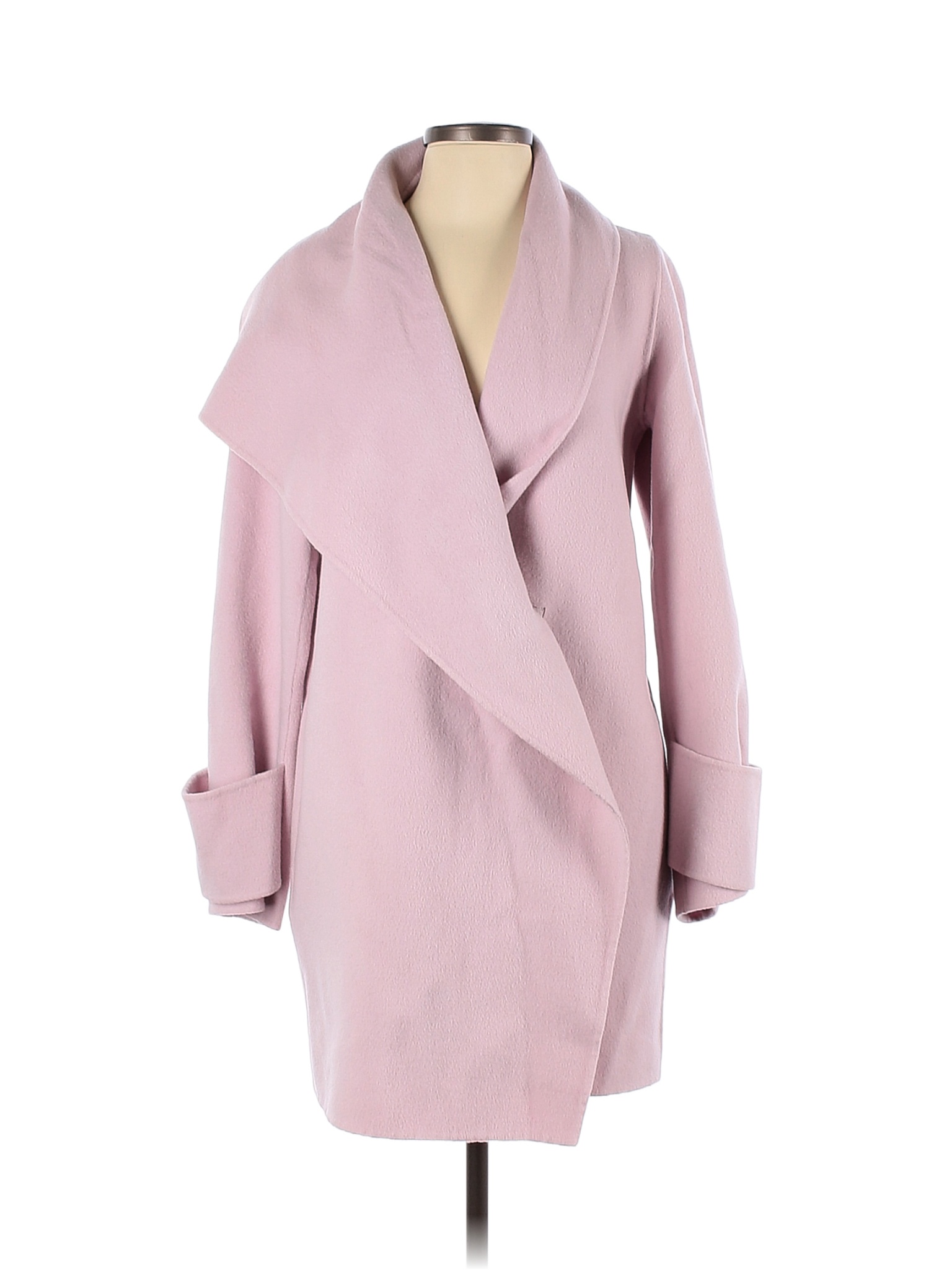 Vince. 100% Wool Solid Pink Wool Coat Size S - 80% off | ThredUp