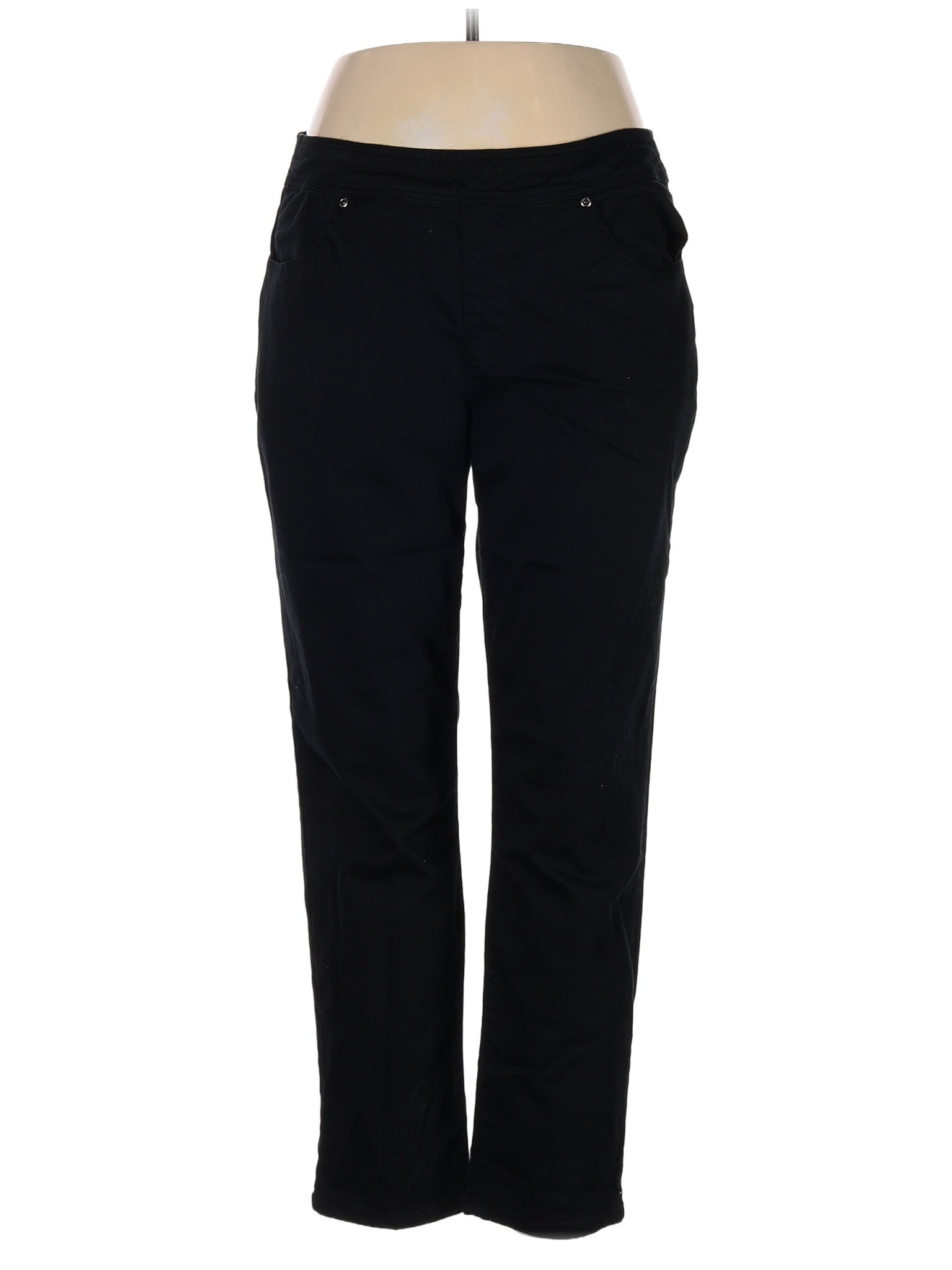 Appleseeds Solid Black Casual Pants Size 16 68 off thredUP