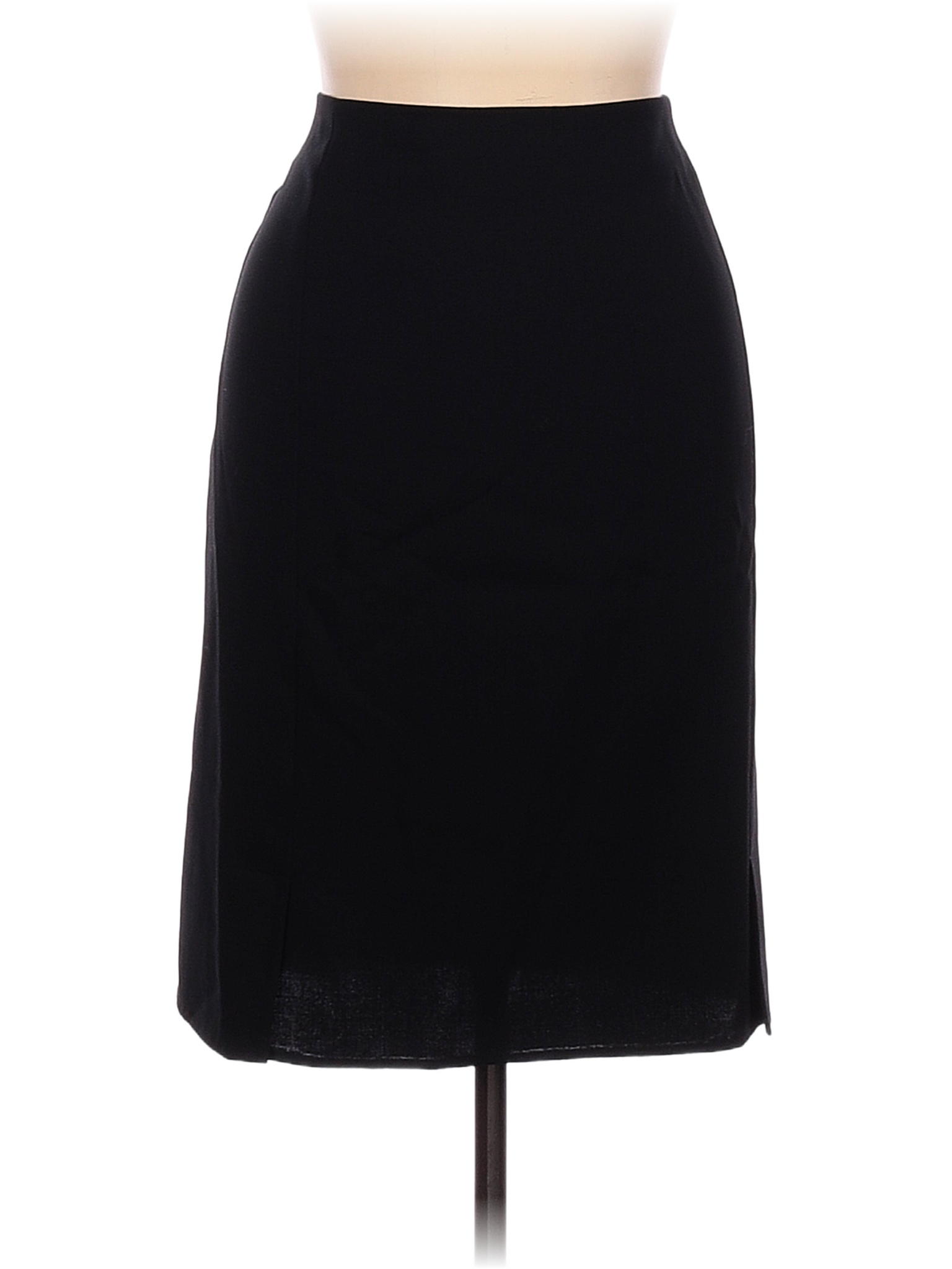 AKRIS Solid Black Wool Skirt Size 12 - 83% off | thredUP