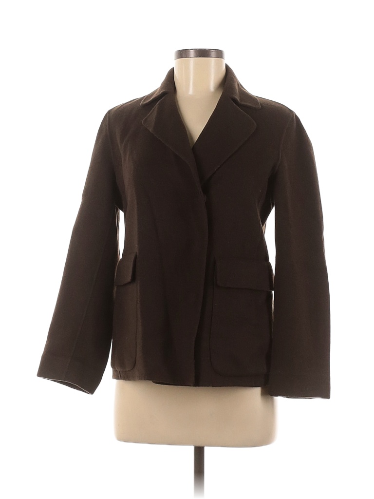 DKNY Solid Colored Tan Wool Blazer Size 8 (Petite) - 85% off | thredUP