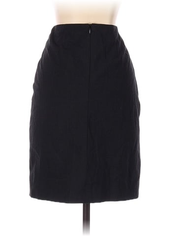 Escada Solid Black Wool Skirt Size 34 (EU) - 96% off