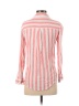 Forever 21 100% Rayon Stripes Pink Ivory Long Sleeve Button-Down Shirt Size S - photo 2