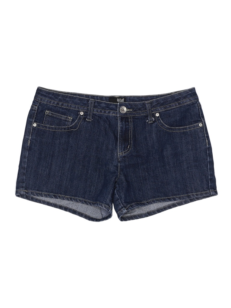 a.n.a. A New Approach Solid Blue Denim Shorts Size 12 65 off thredUP