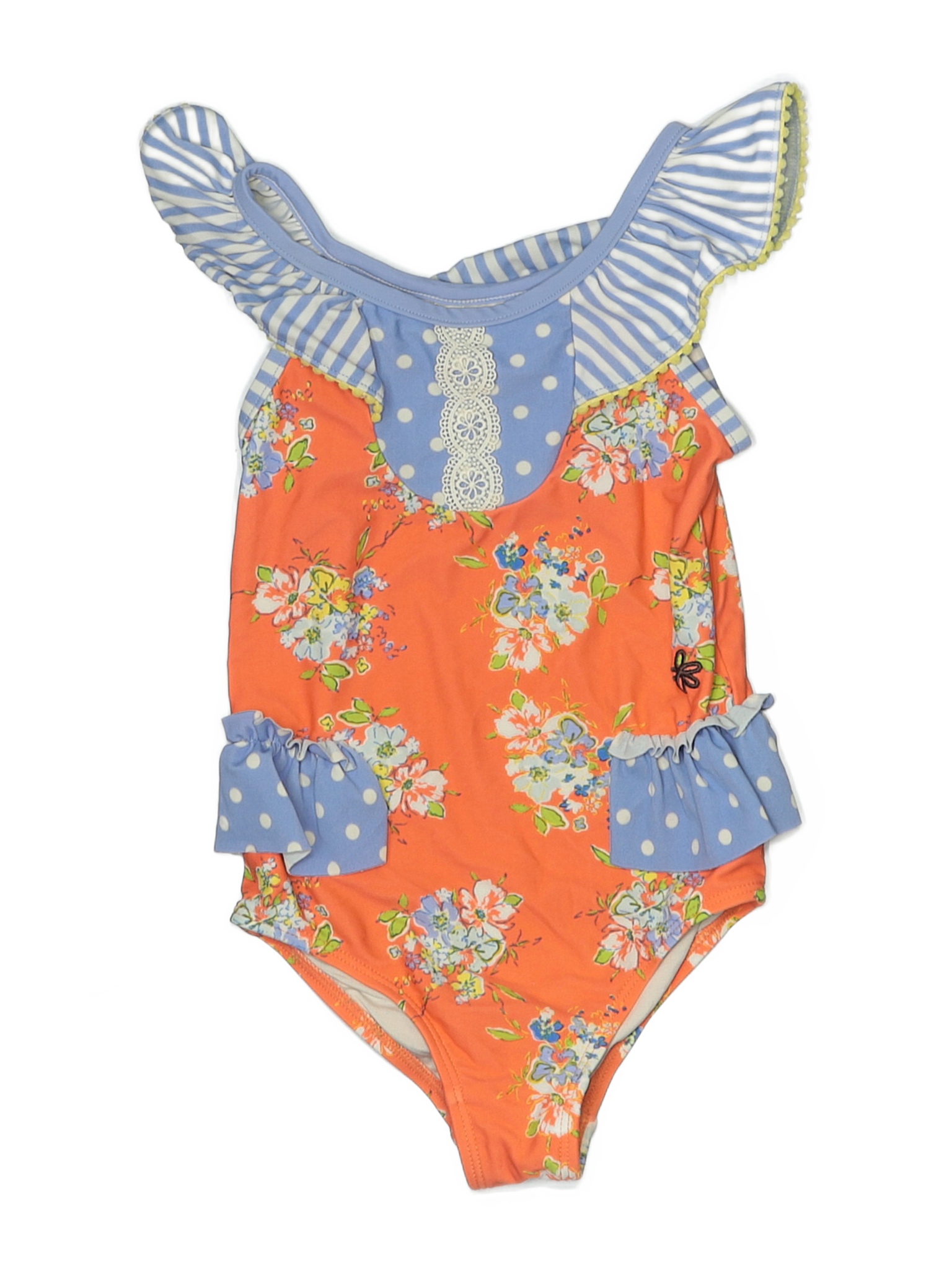 Matilda Jane Floral Colored Orange One Piece Swimsuit Size 4 - 63% off ...